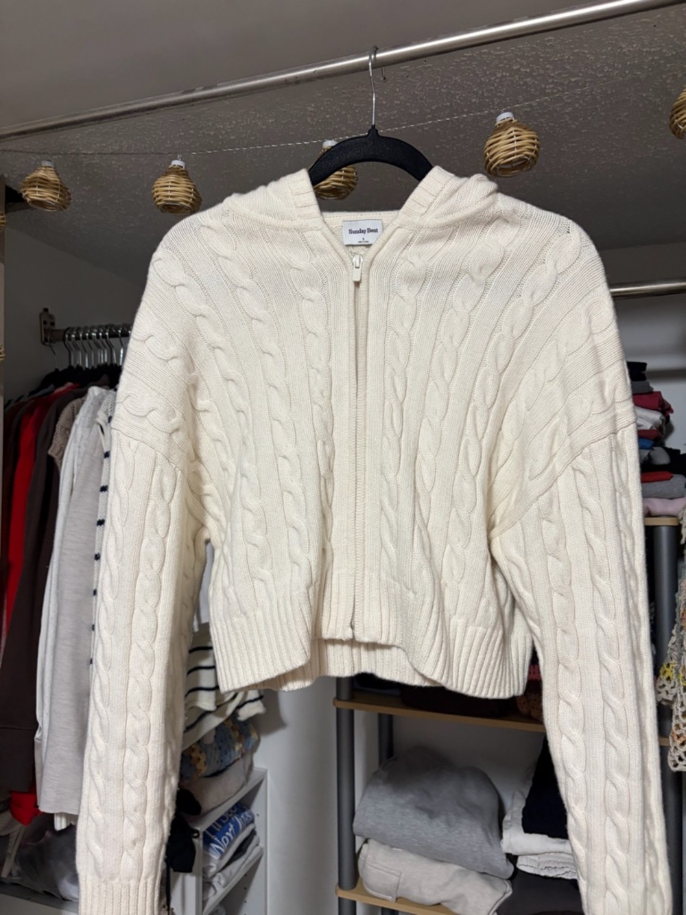 Sunday Best Cream Octavia Hoodie Sweater